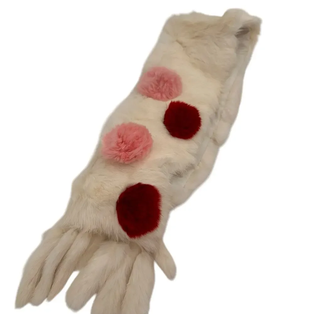 Pelle Nova di Riviera White Rabbit Fur Scarf